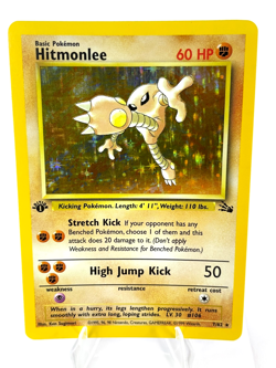 1st Edition Hitmonlee 7/62 - Fossil - Holo - Pokemon - NM - Image 1