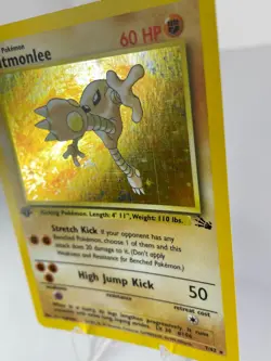 1st Edition Hitmonlee 7/62 - Fossil - Holo - Pokemon - NM - Image 3