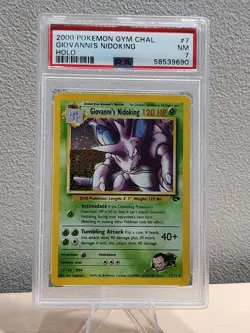 2000 Pokemon Gym Challenge #7 Giovanni'S Nidoking Holo PSA 7 - Image 1