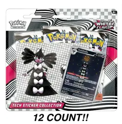 LOT OF 24 - Pokemon Black Bolt & White Flare Tech Sticker Collection- 12 Of Each - Image 3