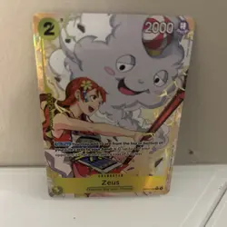 One Piece TCG Zeus Alt Art R Card OP11-106 a Fist of Divine Speed - Image 1