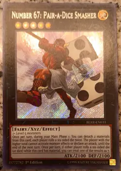 Number 67: Pair-a-Dice Smasher BLRR-EN031 1st Edition Near Mint Yu-Gi-Oh! - Image 3