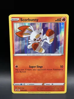 Scorbunny SWSH002 - Pokemon Sword & Shield Black Star Promo Card - NM - Image 1