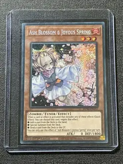 Yugioh! Ash Blossom & Joyous Spring MP22-EN257 Prismatic Secret Rare - Image 1