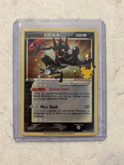 Pokemon Card TCG - Greninja Gold Star SWSH144 Black Star Promo Celebrations - Image 2