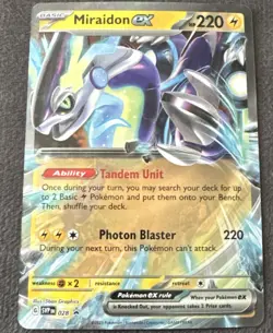 Miraidon ex SVP028 Scarlet & Violet Ultra Rare Holo Promo Pokemon Card * New * - Image 1