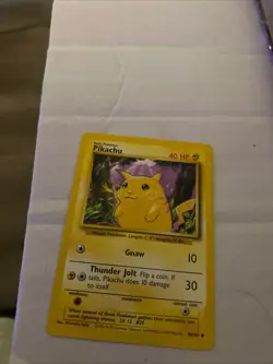 1995 PIKACHU GNAW Pokemon Card 58/102 RARE - 40 HP EXCELLENT CONDITION 95!!! - Image 2