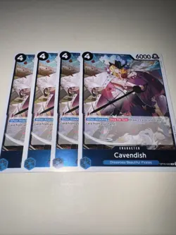 OP10-045 Cavendish X4 Playset Rare English One Piece TCG Card CCG - Image 4