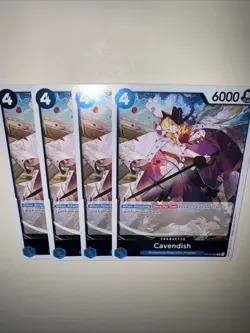 OP10-045 Cavendish X4 Playset Rare English One Piece TCG Card CCG - Image 5