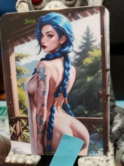 T 27 Jinx Arcane League Of Legends Towel Spicy Lonestar Customs Waifu S3 BB Card - Image 2