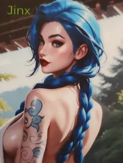 T 27 Jinx Arcane League Of Legends Towel Spicy Lonestar Customs Waifu S3 BB Card - Image 3