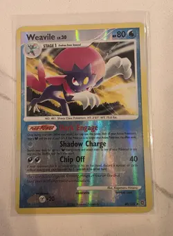 Weavile 40/132 Reverse Holo Rare Secret Wonders Pokemon CARD 2007 - LP - Image 1