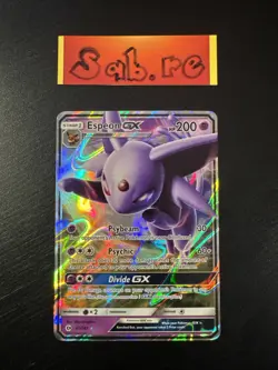LP Condition Espeon GX Half Art SM Base Set 61/149 Pokemon Card - Image 1