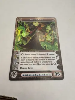 NECRABE - Minimum Energy - Max Wisdom & Speed - Ultra Rare Chaotic Card - Image 1