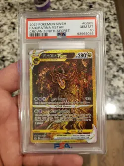 Giratina VSTAR PSA 10 Gold GG69/GG70 Crown Zenith Pokemon Card Full Alt Art Holo - Image 1