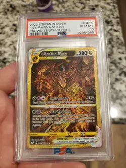 Giratina VSTAR PSA 10 Gold GG69/GG70 Crown Zenith Pokemon Card Full Alt Art Holo - Image 2
