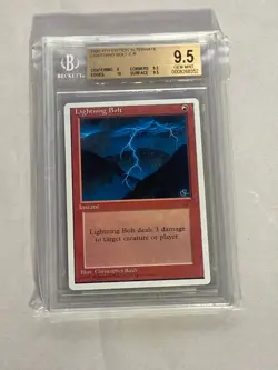 MTG Graded 9.5 Alternate 4th Edition Lightning Bolt Magic the Gathering - Image 1