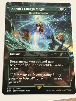 Aerith's Curaga Magic Heroic Intervention FINAL FANTASY Secret Lair MTG Magic - Image 1