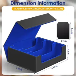 1800+ Card Deck Storage Box Card Deck Holder Trading Card Storage Box Magnet 🔥. - Image 2