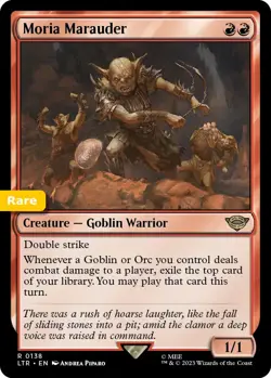 MTG Moria Marauder Lord of the Rings Rare Creature - Goblin Warrior NM - Image 1
