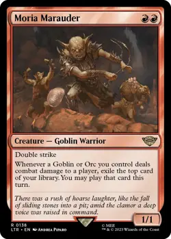 MTG Moria Marauder Lord of the Rings Rare Creature - Goblin Warrior NM - Image 2