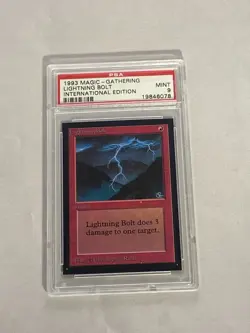MTG Graded 9 International Edition Lightning Bolt Magic the Gathering - Image 1