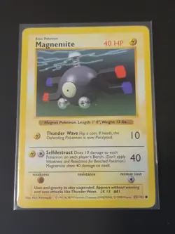Magnemite 53/102 Shadowless Base Set Pokemon Card - Image 1