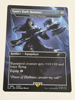Gaia's Dark Hammer - Colossus Hammer, Secret Lair Final Fantasy Magic MTG Card - Image 1