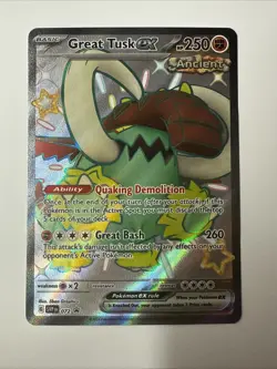 Great Tusk ex SVP 072 Black Star Promo Holo Pokemon TCG Card W/ Code Card - Image 1