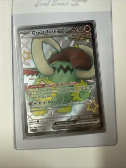 Great Tusk ex SVP 072 Black Star Promo Holo Pokemon TCG Card W/ Code Card - Image 3