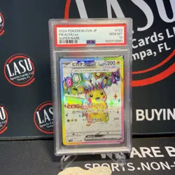 2024 POKEMON JPN SV8-SUPER ELECTRIC BREAKER SUPER RARE #122 PIKACHU EX PSA 10 - Image 1