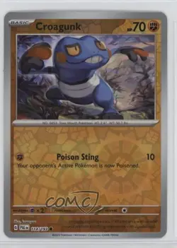 Croagunk Reverse Foil Pokemon SV02: Paldea Evolved #114 0y59 - Image 1