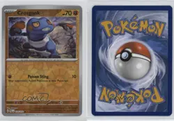 Croagunk Reverse Foil Pokemon SV02: Paldea Evolved #114 0y59 - Image 3