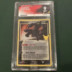 Umbreon Gold Star pokemon 25th anniversary Classic collection ACE 9 Mint 17/17 - Image 3