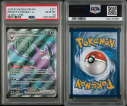 2025 POKEMON DRI EN-DESTINED RIVALS ULTRA RARE TEAM ROCKET'S CROBAT EX PSA 10 - Image 2