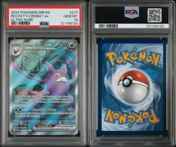 2025 POKEMON DRI EN-DESTINED RIVALS ULTRA RARE TEAM ROCKET'S CROBAT EX PSA 10 - Image 3