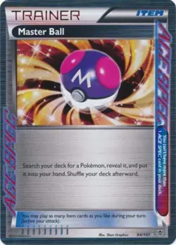 Master Ball - 94/101 - Holo Rare PL/MP, English Pokemon Plasma Blast - Image 1