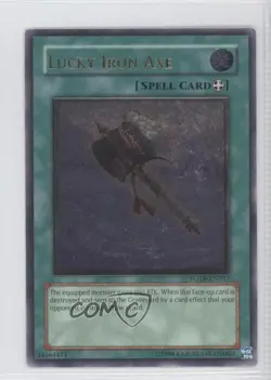 UL - Lucky Iron Axe Unlimited YuGiOh Force of the Breaker #FOTB-EN037 2007 0b5 - Image 1