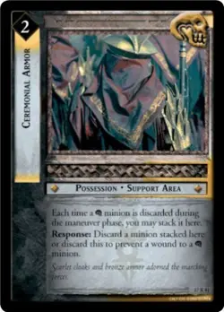 LOTR TCG Rise of Saruman Set CEREMONIAL ARMOR 17r41 NM/M Top Shelf Card - Image 1