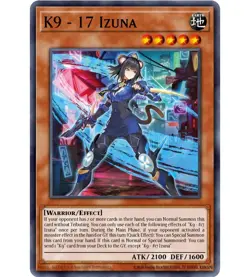 YuGiOh - K9-17 Izuna - JUSH-EN031 - Ultra Rare - 1st NM *Pre-Sale Ships Jul 30th - Image 1