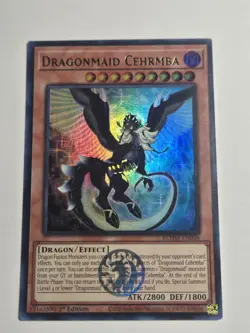 Yugioh Dragonmaid Cehrmba (Emblem) BLMM-EN048 Ultra Rare 1st Ed Near Mint - Image 1