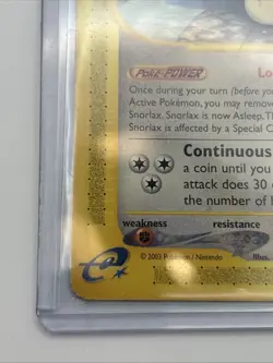 Pokemon Card Skyridge E Series Snorlax 100/144 WOTC - Image 3