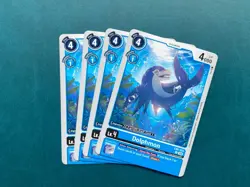 Dolphmon EX8-020 Playset Chain of Liberation Digimon Card Game x4 - Image 1