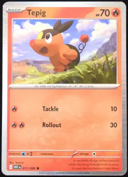 Pokemon TCG Tepig 011/086 White Flare Poster Collection Holo Promo Card - NM - Image 1