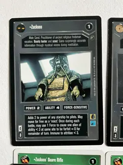 Star Wars CCG 8 card Zuckuss, 4-LOM lot - Image 2