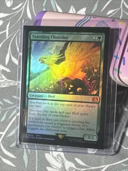 Magic the Gathering Traveling Chocobo Foil Card #210 Final Fantasy - Image 1