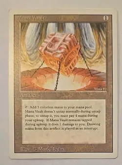 Mana Vault Revised Edition MTG Magic the Gathering Artifact Rare Card VLP - Image 1