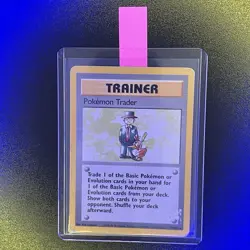 🔥 Pokemon Trader 77/102 🔥 Original Non Holo Rare Base Set Pokemon Card Trainer - Image 1