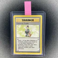 🔥 Pokemon Trader 77/102 🔥 Original Non Holo Rare Base Set Pokemon Card Trainer - Image 2