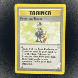 🔥 Pokemon Trader 77/102 🔥 Original Non Holo Rare Base Set Pokemon Card Trainer - Image 3